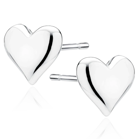 Kolczyki srebrne serca