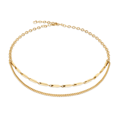 Naszyjnik Twisted Layers złocony