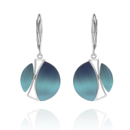 Kolczyki srebrne z tytanem