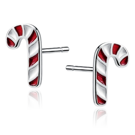 Kolczyki srebrne cukrowa laska