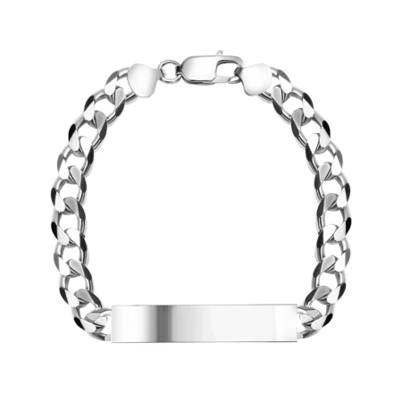 Bransoletka srebrna pancerka do graweru