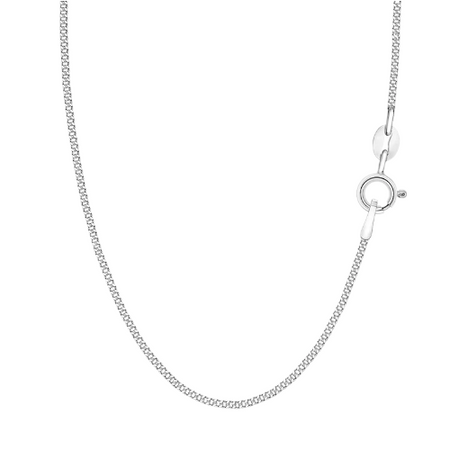 Łańcuszek srebrny rodowany drobna pancerka