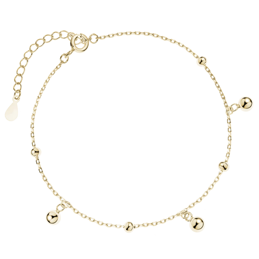 Bransoletka pozłacana z kuleczkami