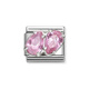 Element link do bransoletek Nomination Composable Stal + Srebro 925 dwie cyrkonie