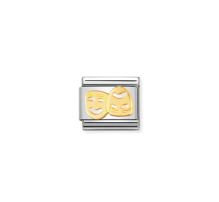  Element link do bransoletek Nomination Composable Stal + Złoto 18k Maski