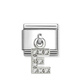 Element link do bransoletek Nomination Composable Stal + Srebro 925 litera E z cyrkoniami
