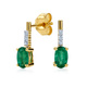 Złote kolczyki ze szmaragdami i diamentami