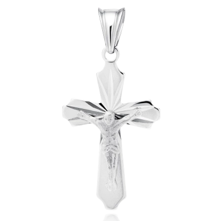 Krzyżyk srebrny rodowany