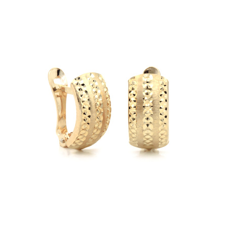 Złote kolczyki diamentowane