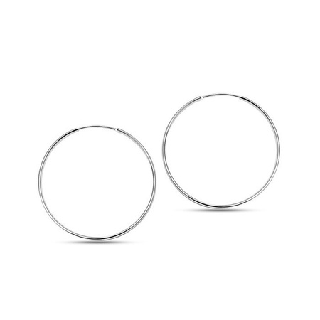 Kolczyki koła srebro rodowane 6 cm