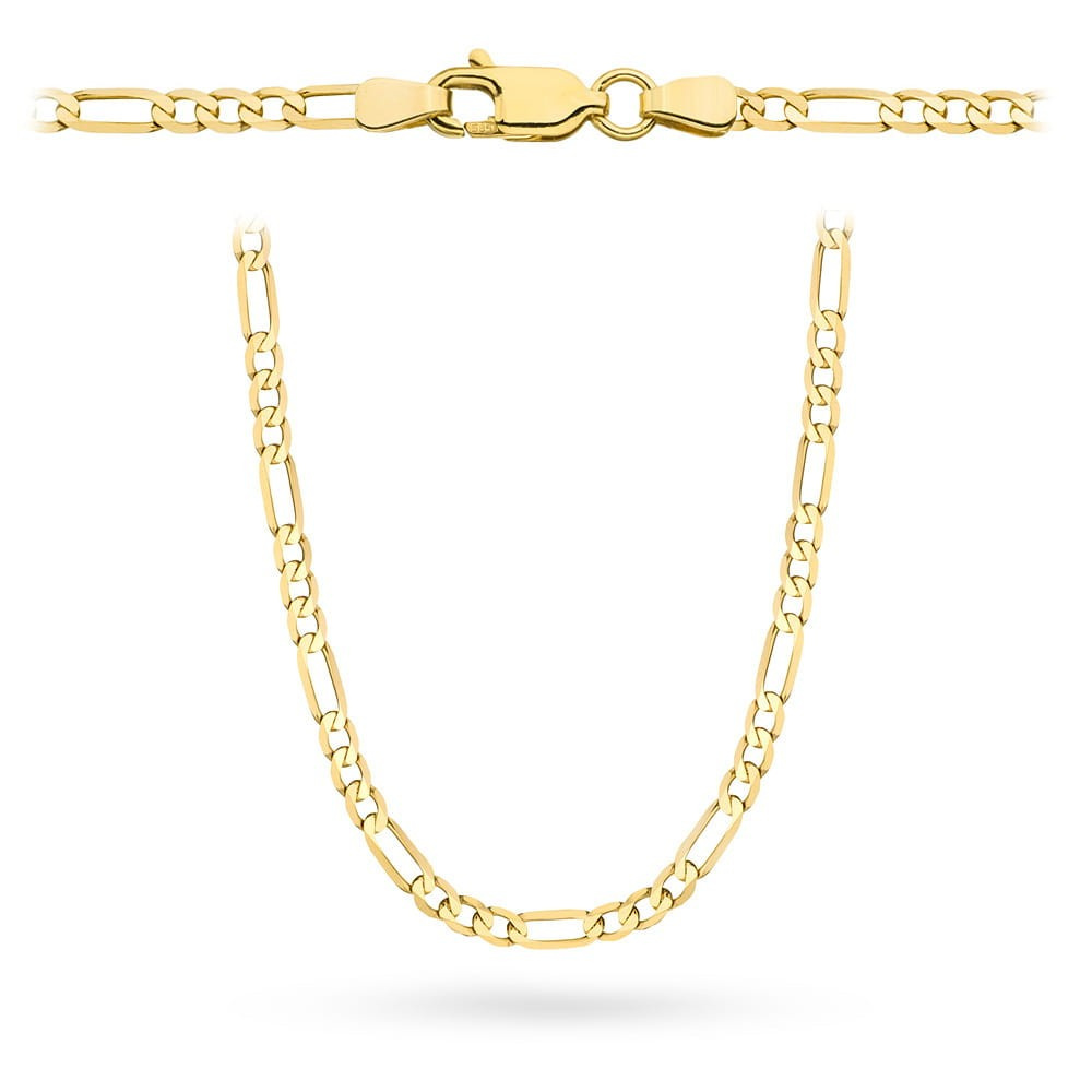 Łańcuszek złoty pr. 585 - splot figaro 60 cm