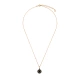 Naszyjnik pozłacany z zawieszką z czarnymi cyrkoniami