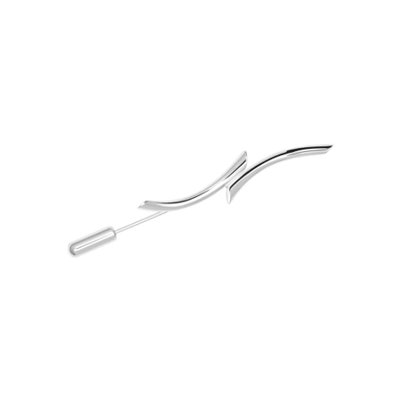 Broszka srebrna rurki wypukłe