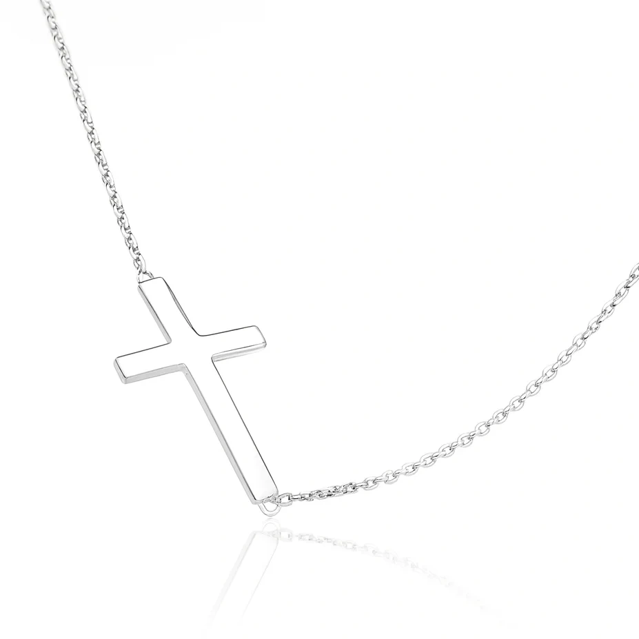 Srebrny naszyjnik krzyżyk duży
