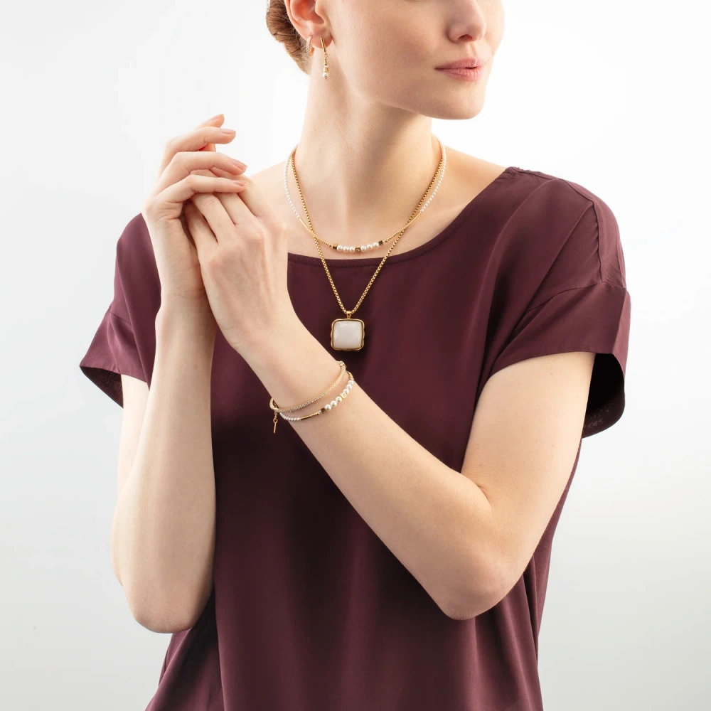 Naszyjnik Shimmering Princess Pearls złoto-biała