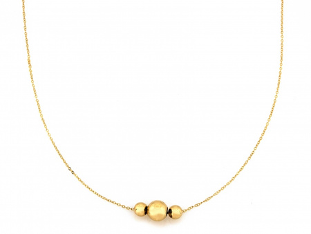 Złoty naszyjnik z kuleczkami