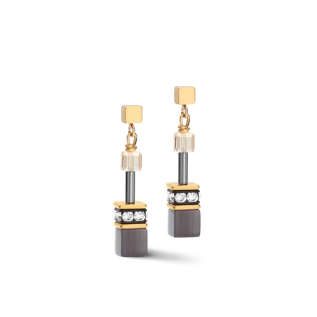 Kolczyki Coeur de Lion grafitowe