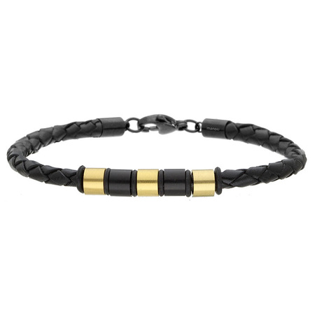 Bransoletka męska skórzana