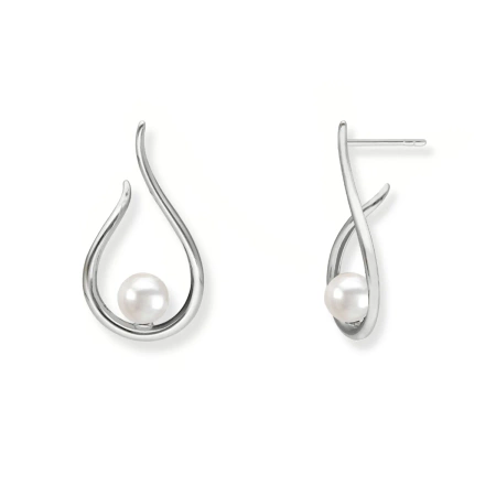 Kolczyki srebrne z perłą