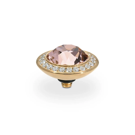 Element top wkręcany Qudo Tondo Deluxe 13mm stal pozłacana Vintage Rose