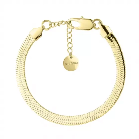 Bransoletka stalowa taśma pozłacana