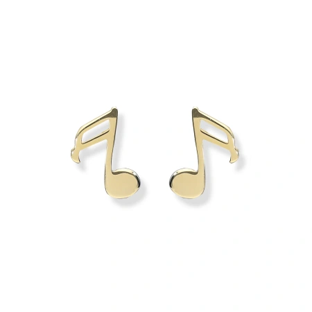 Kolczyki pozłacane nutki