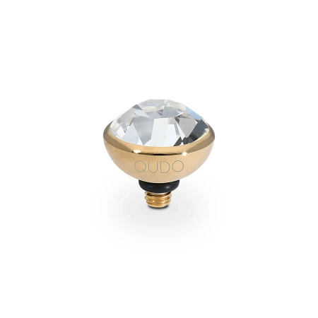 Element top wkręcany Qudo Bottone 10mm stal pozłacana Crystal