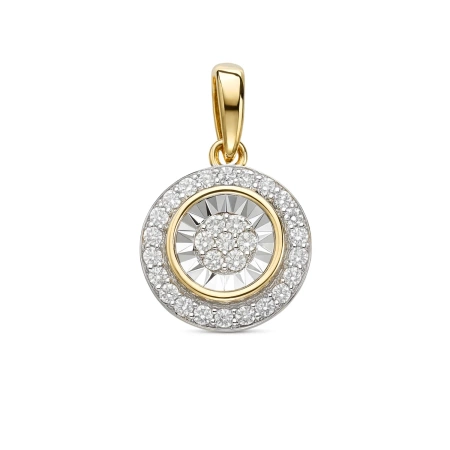 Złota zawieszka z diamentami