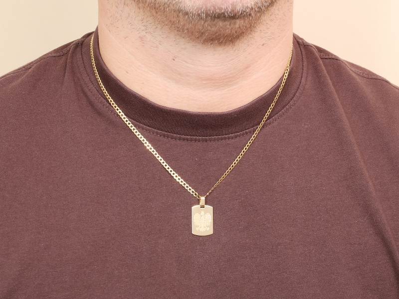 Łańcuszek złoty 585 pancerka 50 cm