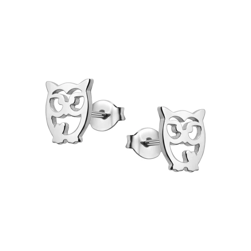 Kolczyki srebrne sowy