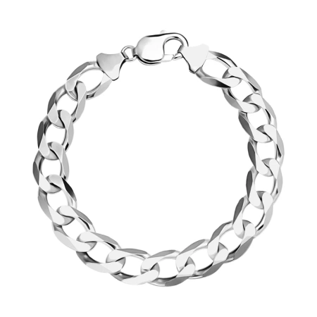 Srebrna bransoletka meska pancerka szeroka