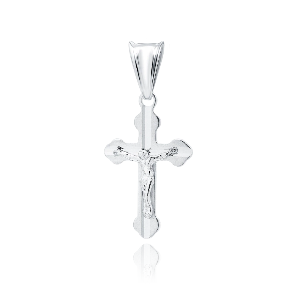 Srebrny krzyżyk z postacią Jezusa Chrystusa