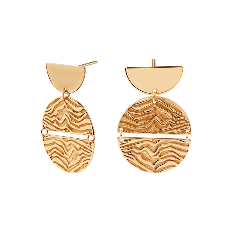 Kolczyki pozłacane wiszące blaszki