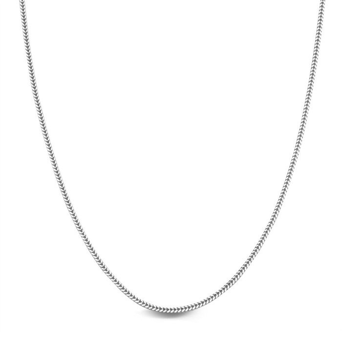 Łańcuszek srebrny rodowany lisi ogon 42 cm