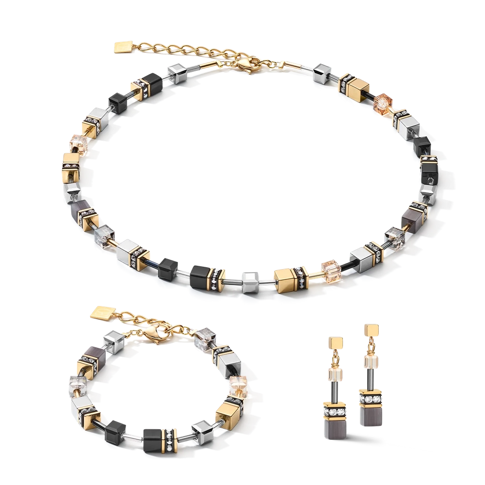 Kolczyki Coeur de Lion grafitowe