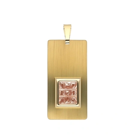 Zawieszka pozłacana z tytanem i cyrkoniami