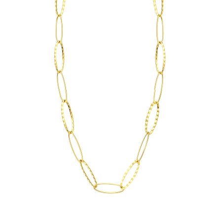 Naszyjnik pozłacany z dużych elementów