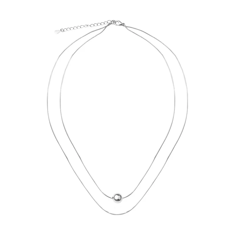 Naszyjnik srebrny z kulką