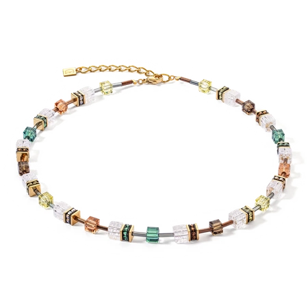 Naszyjnik Coeur de Lion GeoCUBE Iconic Nature necklace brown-white