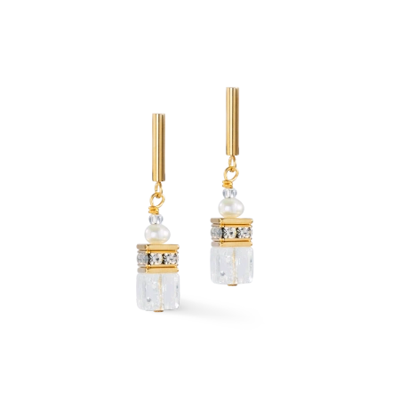 Kolczyki Fusion Precious Pearl Mix złoto-białe