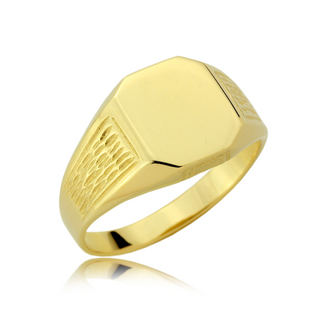 Złoty sygnet męski grawer