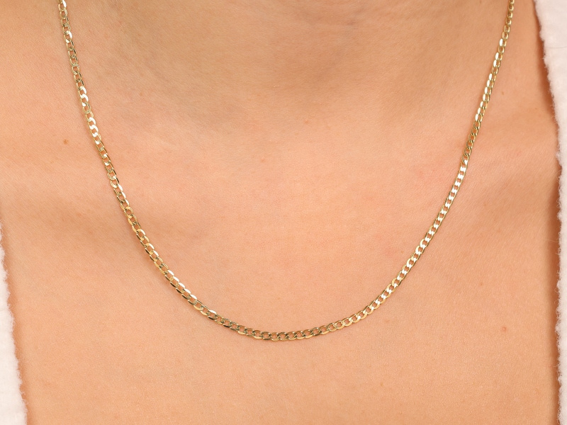 Złoty łańcuszek pancerka 50cm