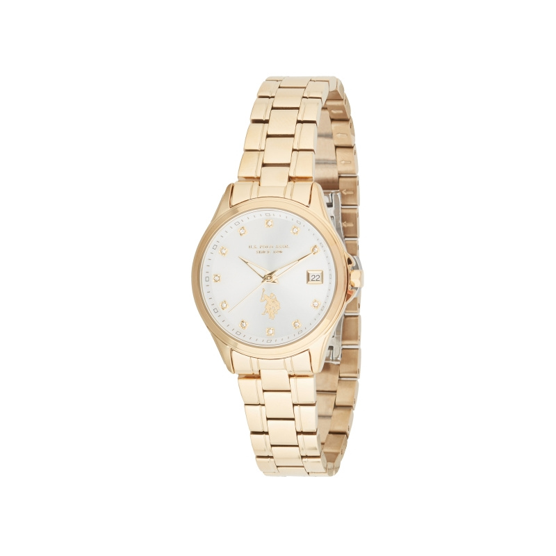 Zegarek damski Polo stal szlachetna pozłacany