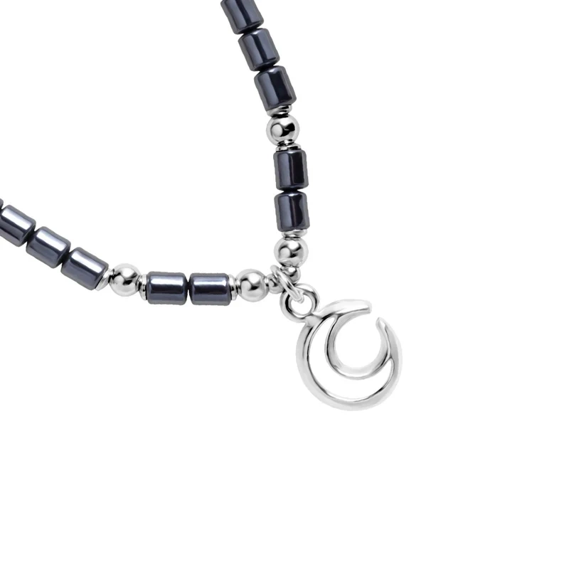 Bransoletka srebrna z hematytem