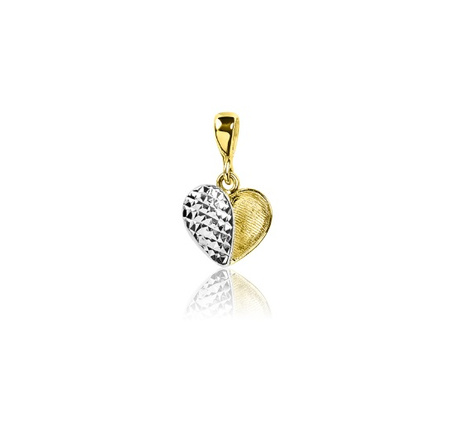 Zawieszka złota serce diamentowane