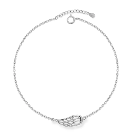 Bransoletka srebrna ażurowe skrzydło