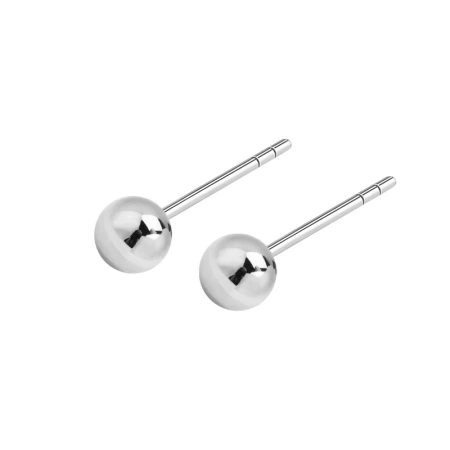 Srebrne kolczyki kulki 4mm