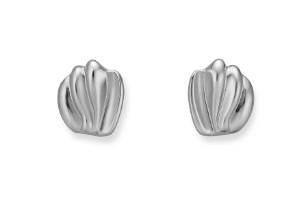 Kolczyki srebrne falowane