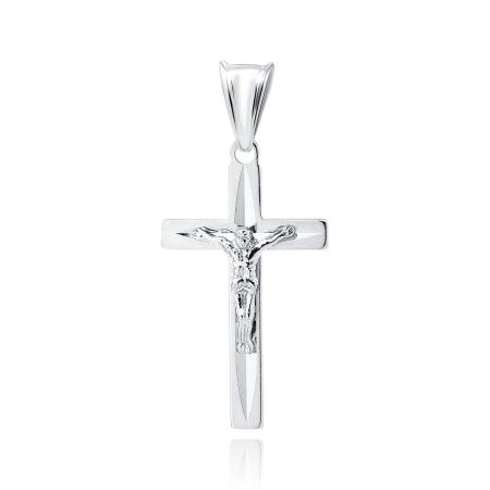 Krzyżyk srebrny diamentowany