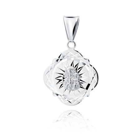 Medalik srebrny diamentowany